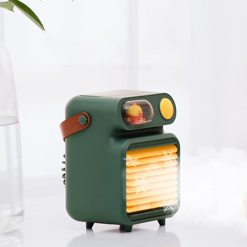 F06 3 in 1 USB Air Cooler with Night Light Air Purification Spray Humidifier Cooling Fan
