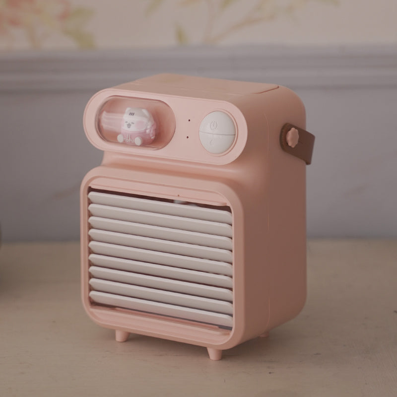 F06 3 in 1 USB Air Cooler with Night Light Air Purification Spray Humidifier Cooling Fan