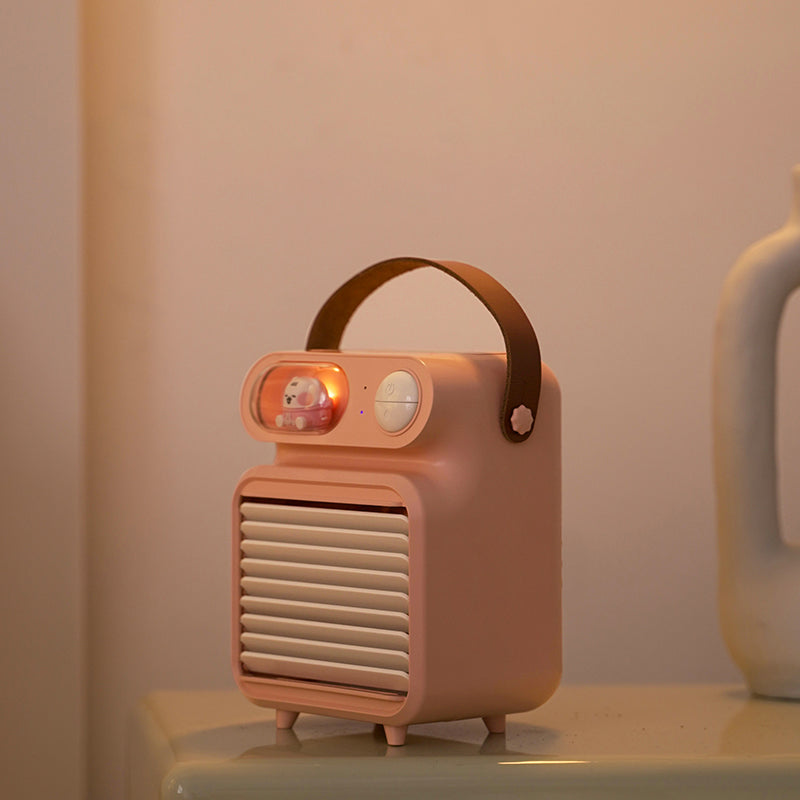 F06 3 in 1 USB Air Cooler with Night Light Air Purification Spray Humidifier Cooling Fan