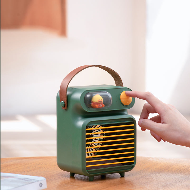F06 3 in 1 USB Air Cooler with Night Light Air Purification Spray Humidifier Cooling Fan