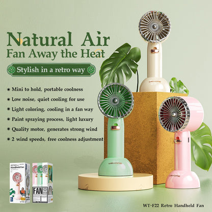 WEKOME WT- F22 Mini Handheld Fan USB Charging Low Noise Operation Summer Cooling Desktop Fan