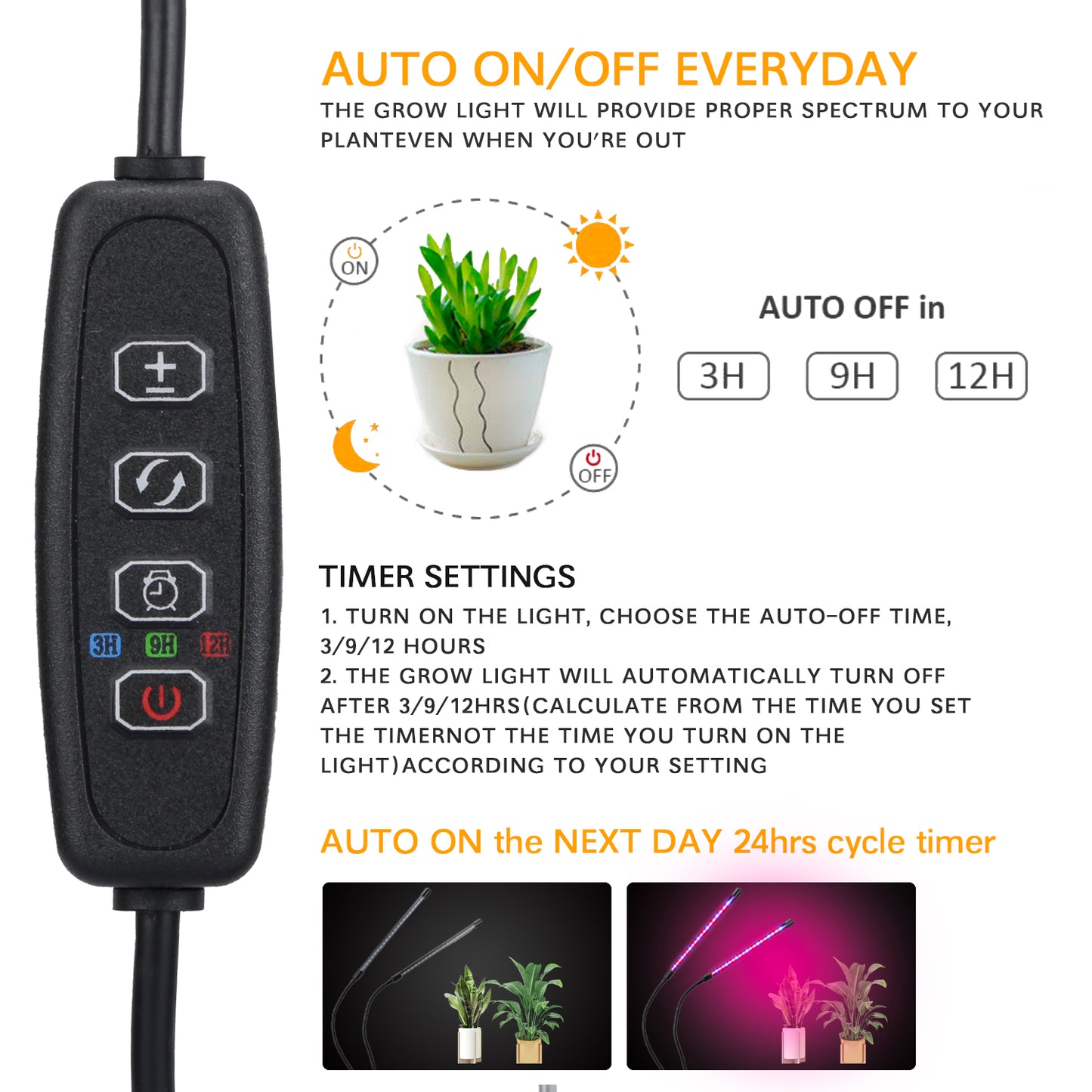 Dual Head Adjustable 20W LED Plant Light Clip-on DC5V USB Nursery Flower Indoor Planting Box Plant Growth Light