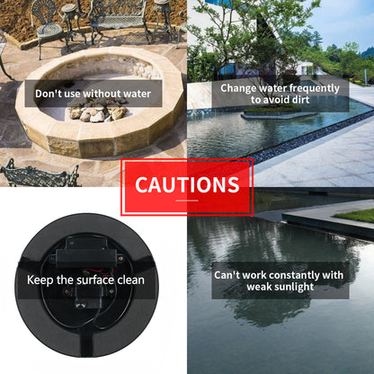 3.8W 19cm Colorful LED Breathing Light Water Floating Solar Fountain Pump Bird Bath Yard Garden Decoration