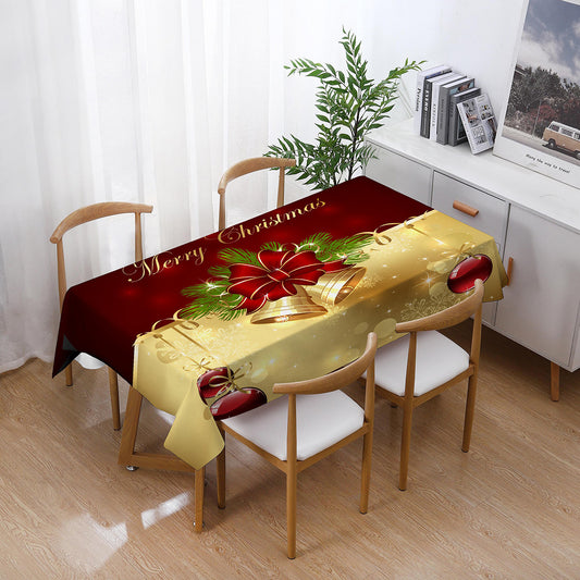 140x180cm New Year Tablecloth Anti-scalding Protective Table Cloth Placemat Christmas Style Design Christmas Decoration -Style B
