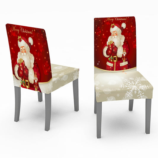 140x180cm Christmas Decorative Rectangular Dining Table Cover Tablecloth with 4 Chair Covers