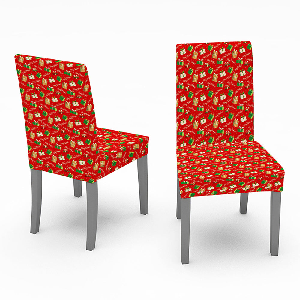 140x210cm Christmas Pattern Tablecloth Dining Table Cover with 4 Chair Covers Festival Kitchen Decoration