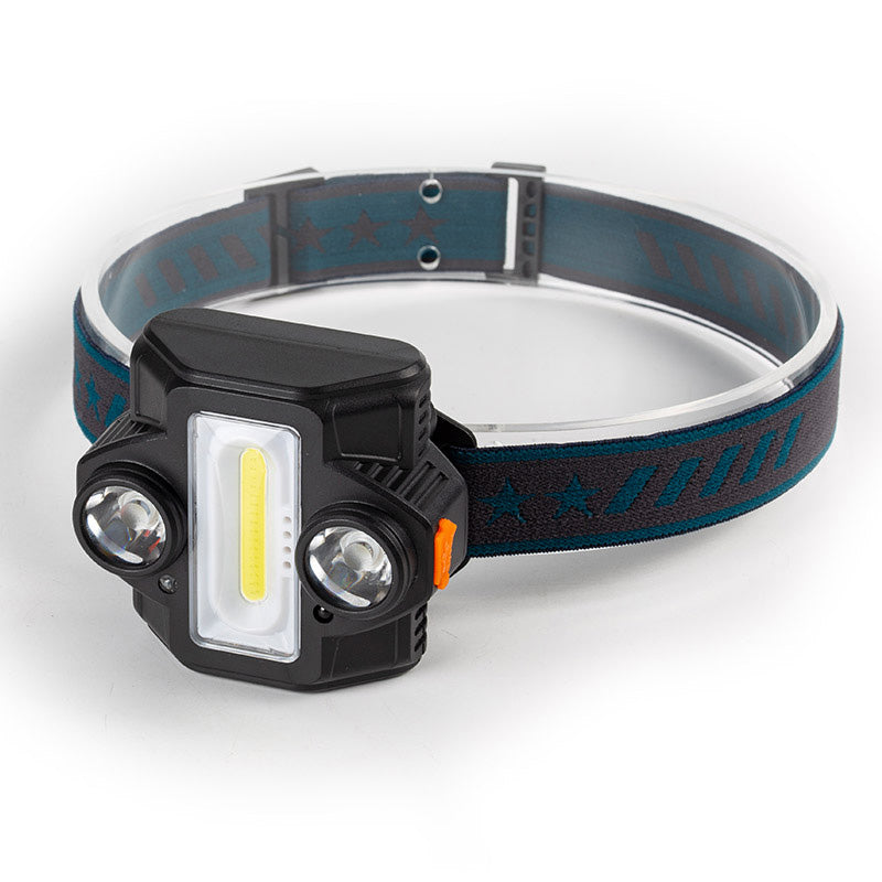 W661 COB + T6 LED Headlight Hand Sensor Head Lamp with Magnetic Back Camping Flashlight