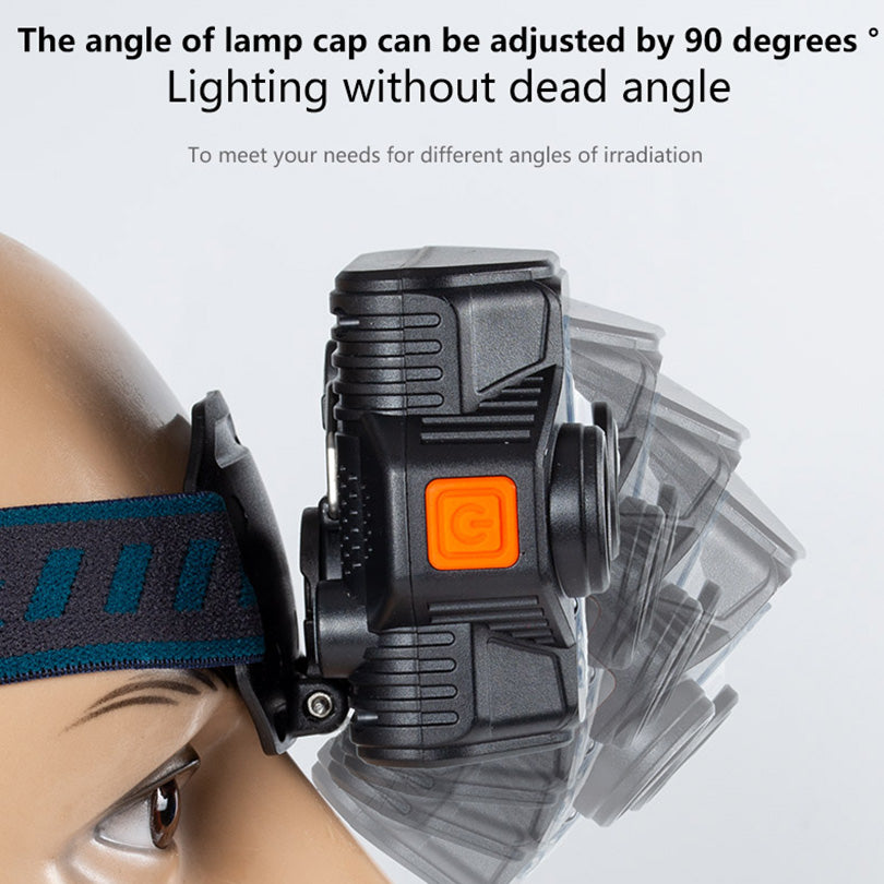 W661 COB + T6 LED Headlight Hand Sensor Head Lamp with Magnetic Back Camping Flashlight