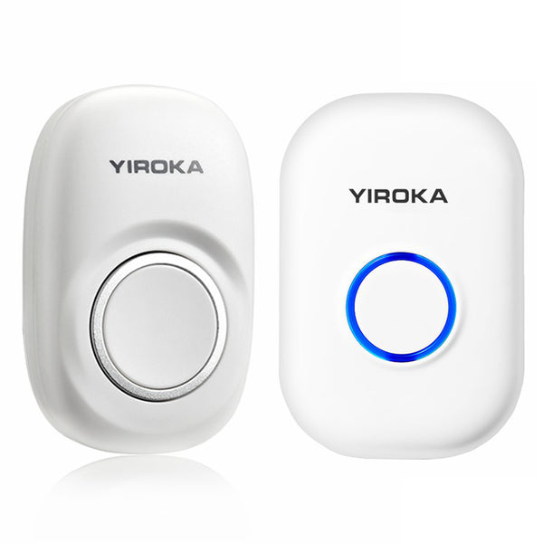 YIROKA YZ01-101 Self Powered Wireless Smart Doorbell IP44 Waterproof Electric Door Bell with 150m Range/4 Volume Levels/LED Indicator