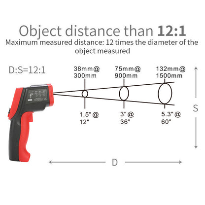 WT700 Handheld Infrared Thermometer Non-Contact Industrial Temp Meter Digital Laser IR Temperature Tester with LCD Display