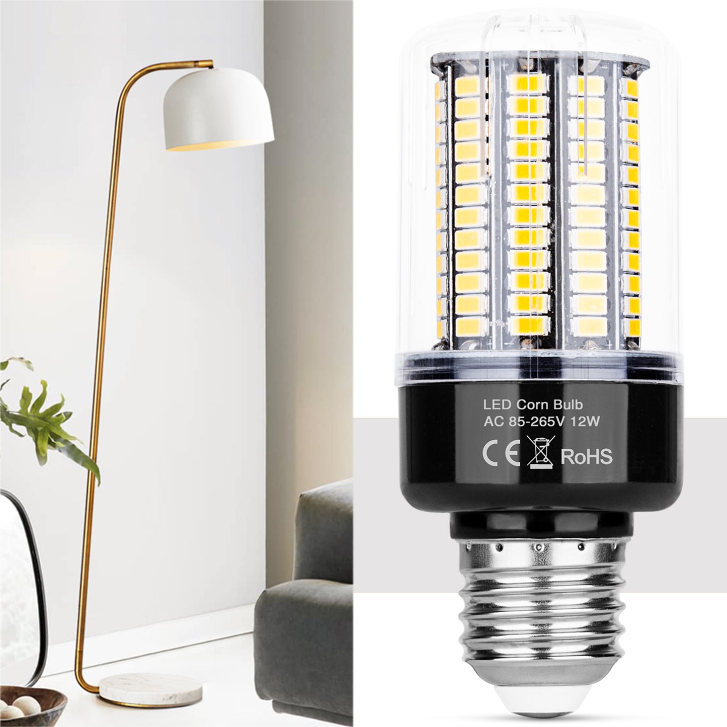 108 LEDs E27 5736 LED Corn Bulb Flicker Free Energy-saving Constant Current Lamp