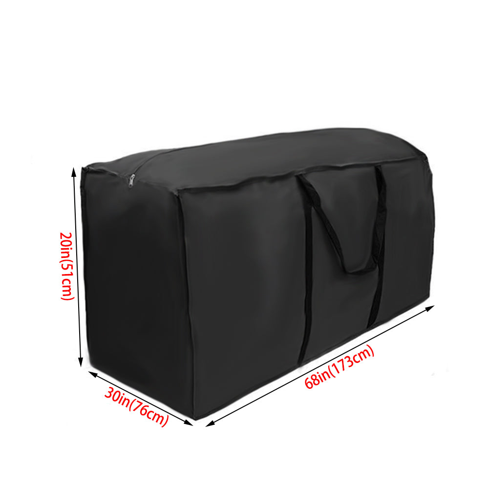 210D Waterproof Outdoor Garden Furniture Storage Bag Cushions Seat Protective Cover [173x76x51cm]