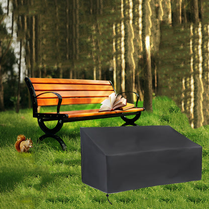 2 Seats 420D Waterproof Chair Cover Bench Furniture Sofa Rain Dust Protector [134x66x89cm]