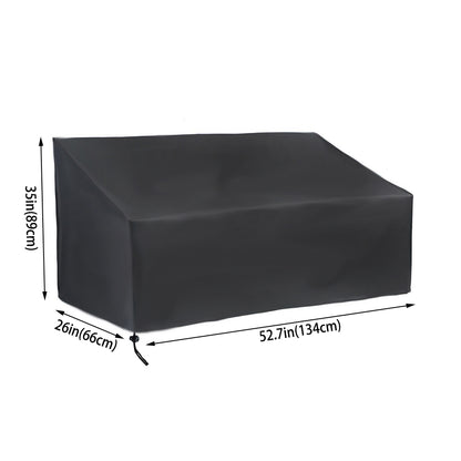2 Seats 420D Waterproof Chair Cover Bench Furniture Sofa Rain Dust Protector [134x66x89cm]
