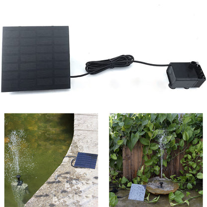 1.2W Square Solar Fountain Water Pump Kit for Bird Bath Outdoor Pond Garden Yard Fish Tank Water Feature Solar Powered Fountain Pump with 6 Spray Nozzles