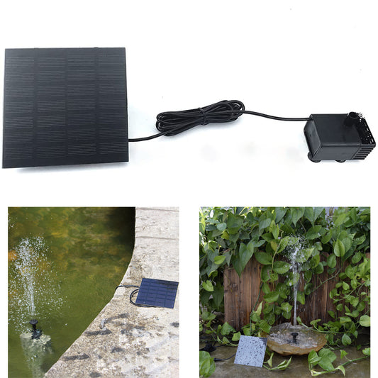 1.2W Square Solar Fountain Water Pump Kit for Bird Bath Outdoor Pond Garden Yard Fish Tank Water Feature Solar Powered Fountain Pump with 6 Spray Nozzles