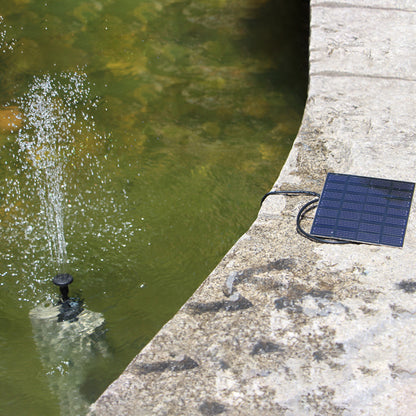 1.2W Square Solar Fountain Water Pump Kit for Bird Bath Outdoor Pond Garden Yard Fish Tank Water Feature Solar Powered Fountain Pump with 6 Spray Nozzles