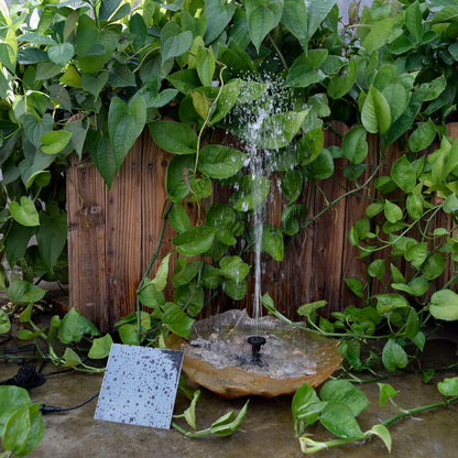 1.2W Square Solar Fountain Water Pump Kit for Bird Bath Outdoor Pond Garden Yard Fish Tank Water Feature Solar Powered Fountain Pump with 6 Spray Nozzles