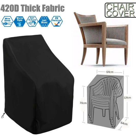 120x65x80cm 420D Oxford Cloth Waterproof UV-resistant Outdoor Chair Cover Garden Park Patio Furniture Rain Snow Dust Protector