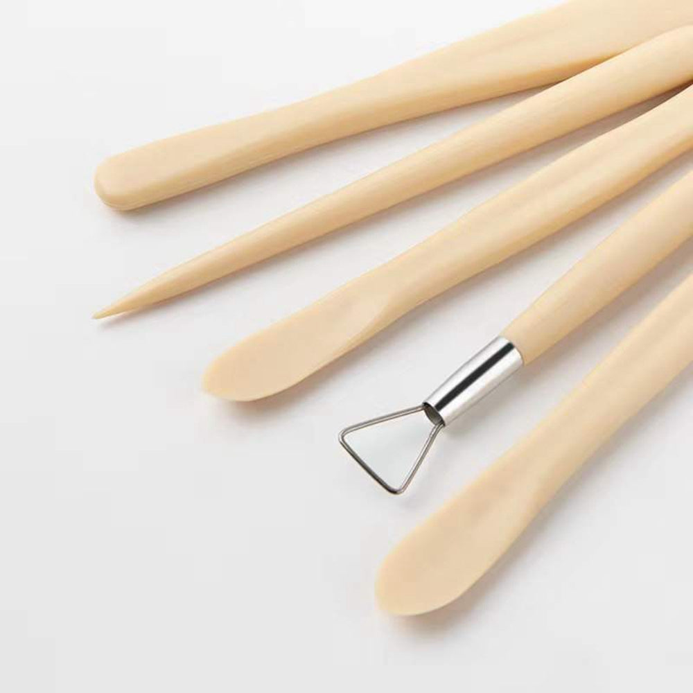 220608 8Pcs Plastic Pottery Sculpting Tools Ceramic Clay Carving Tool Set with Acrylic Hollow Clay Roller for Pottery Class DIY Art Crafts