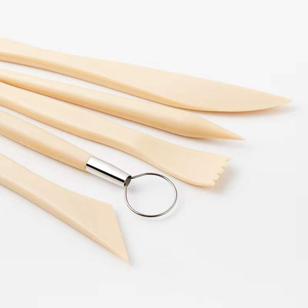 220608 8Pcs Plastic Pottery Sculpting Tools Ceramic Clay Carving Tool Set with Acrylic Hollow Clay Roller for Pottery Class DIY Art Crafts
