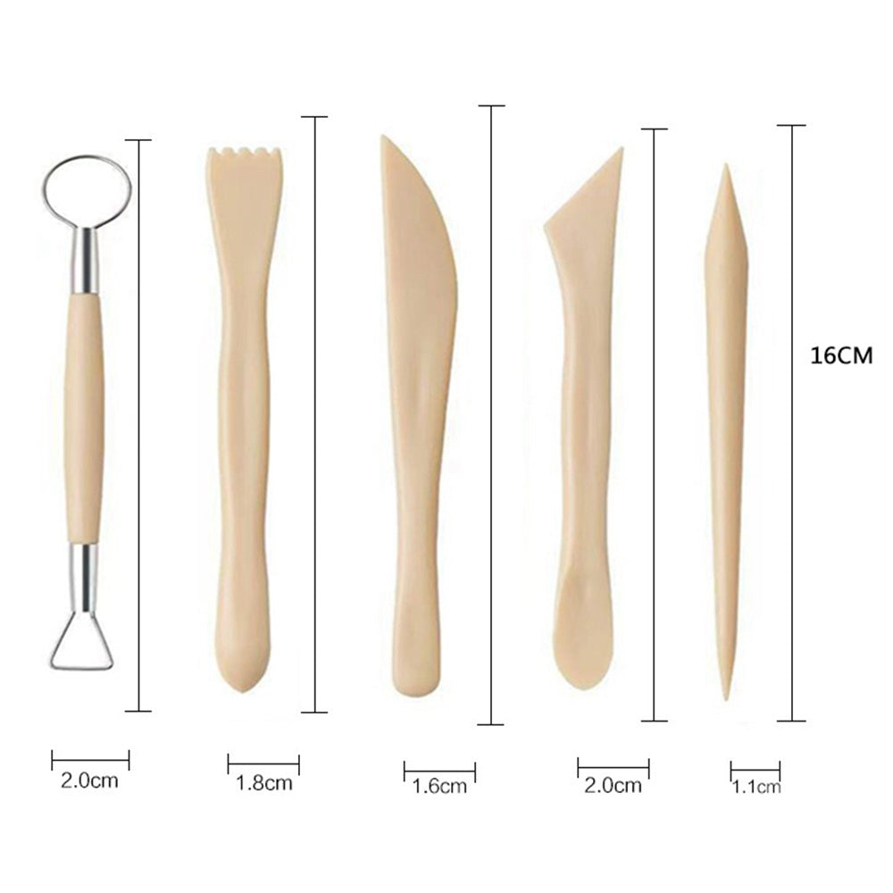 220608 8Pcs Plastic Pottery Sculpting Tools Ceramic Clay Carving Tool Set with Acrylic Hollow Clay Roller for Pottery Class DIY Art Crafts