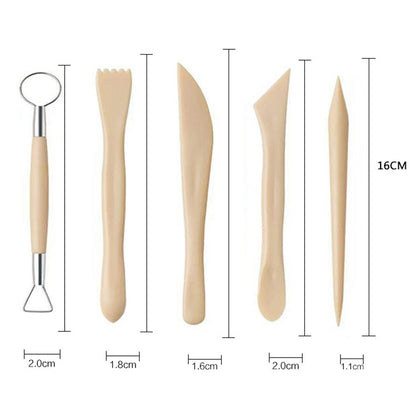 220608 8Pcs Plastic Pottery Sculpting Tools Ceramic Clay Carving Tool Set with Acrylic Hollow Clay Roller for Pottery Class DIY Art Crafts