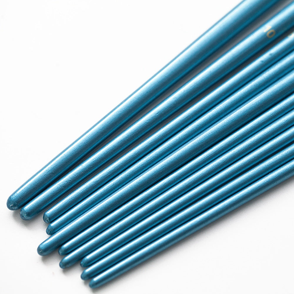 20101510 10Pcs/Set Wood Handle Paint Brushes Acrylic Oil Watercolor Painting Artist Nylon Hair Brushes Kit