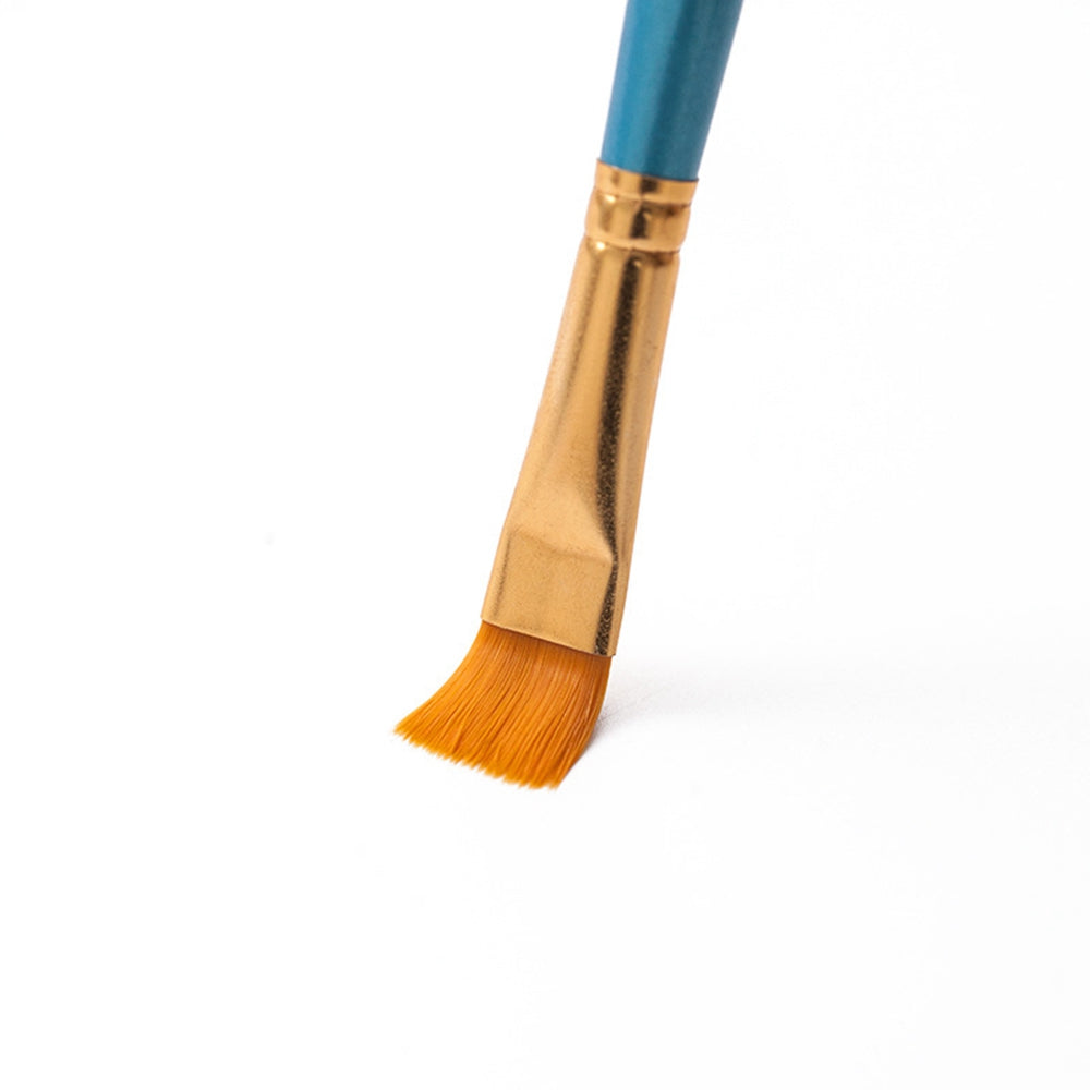 20101510 10Pcs/Set Wood Handle Paint Brushes Acrylic Oil Watercolor Painting Artist Nylon Hair Brushes Kit