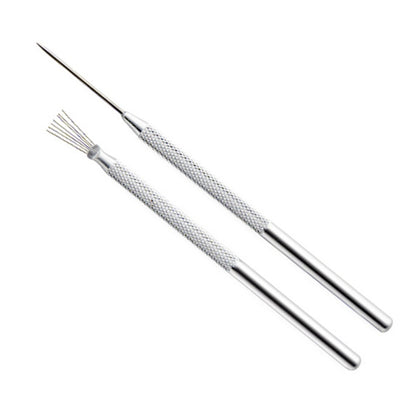 21072802 2Pcs/Set Feather Pin + Detail Needle Wire Texture Pottery Clay Tools Set Texture Brush Ceramics Modeling Pottery Clay Tool