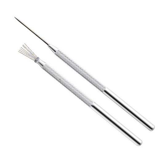 21072802 2Pcs/Set Feather Pin + Detail Needle Wire Texture Pottery Clay Tools Set Texture Brush Ceramics Modeling Pottery Clay Tool