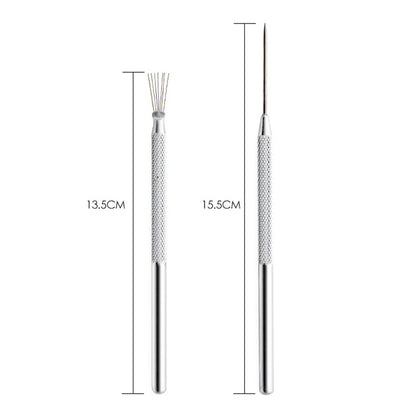 21072802 2Pcs/Set Feather Pin + Detail Needle Wire Texture Pottery Clay Tools Set Texture Brush Ceramics Modeling Pottery Clay Tool