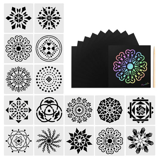 21310927 27Pcs Mandala Dot Painting Templates Stencils Set for DIY Rock Painting Art Projects