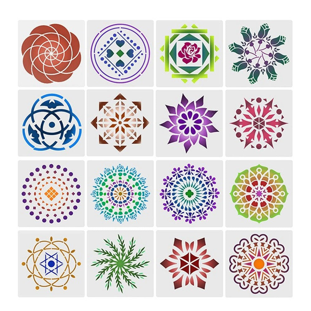 21310927 27Pcs Mandala Dot Painting Templates Stencils Set for DIY Rock Painting Art Projects