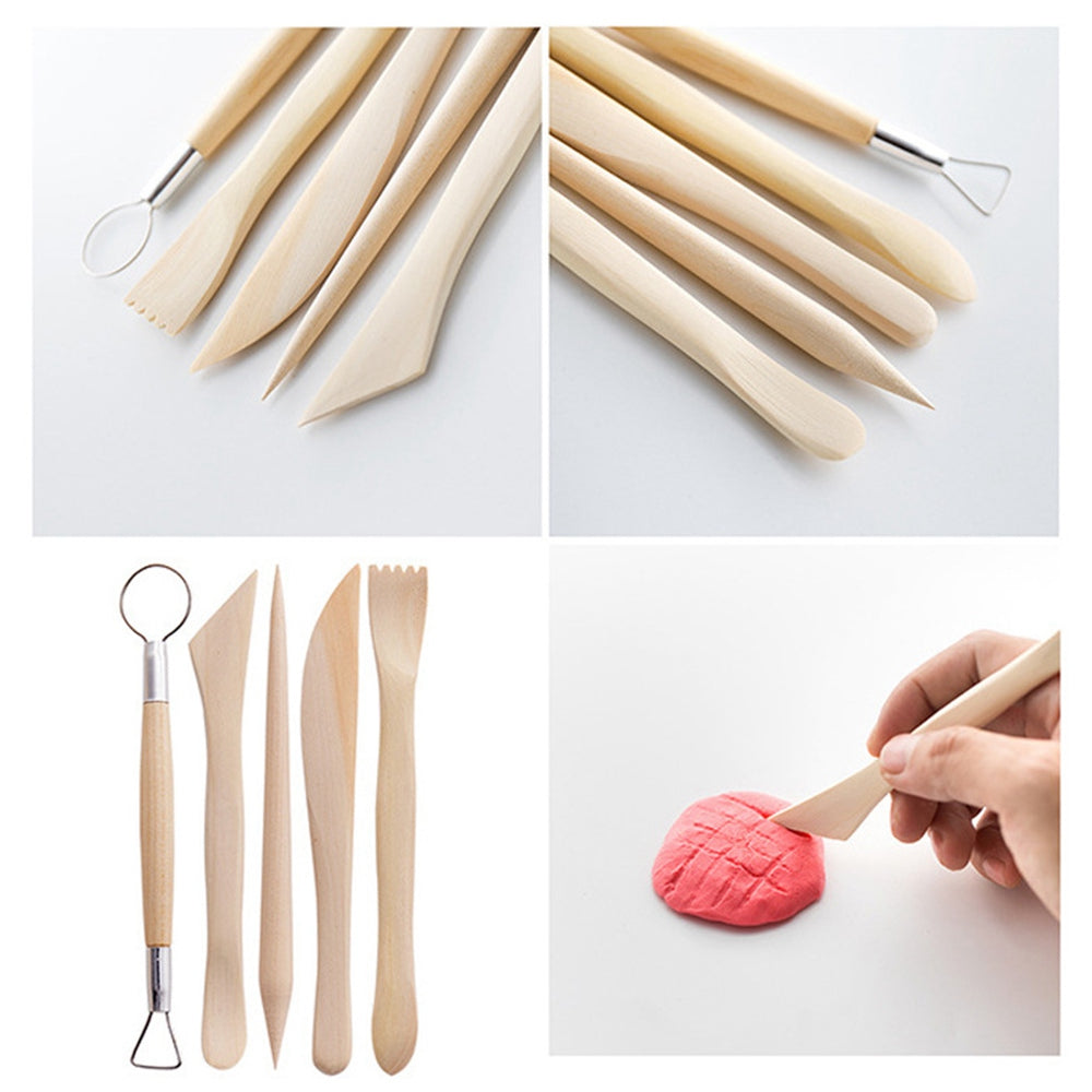 21120628 28PCS DIY Pottery Tools Kit Pottery Carving Knife Set Plastic Clay Pill Stick Silicone Oil Painting Brush