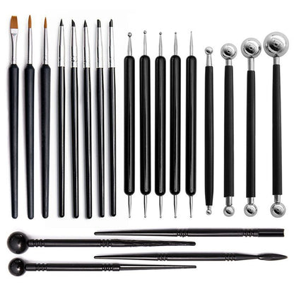 21042075 75Pcs Pottery Sculpting Modeling Tools Set Number Letter Stencils Clay Turntable Carving Embossing Tools Kit