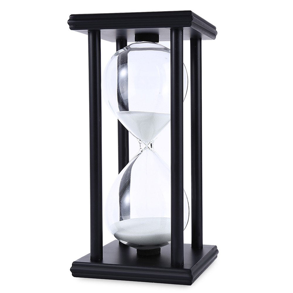 15 Minutes Sand Timer 4 Black Wooden Frames Sandglass