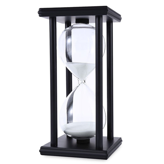 15 Minutes Sand Timer 4 Black Wooden Frames Sandglass
