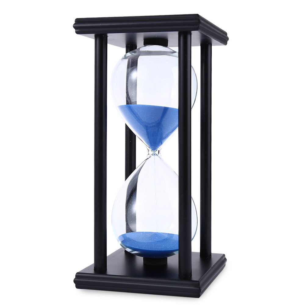 15 Minutes Sand Timer 4 Black Wooden Frames Sandglass