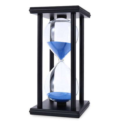 15 Minutes Sand Timer 4 Black Wooden Frames Sandglass