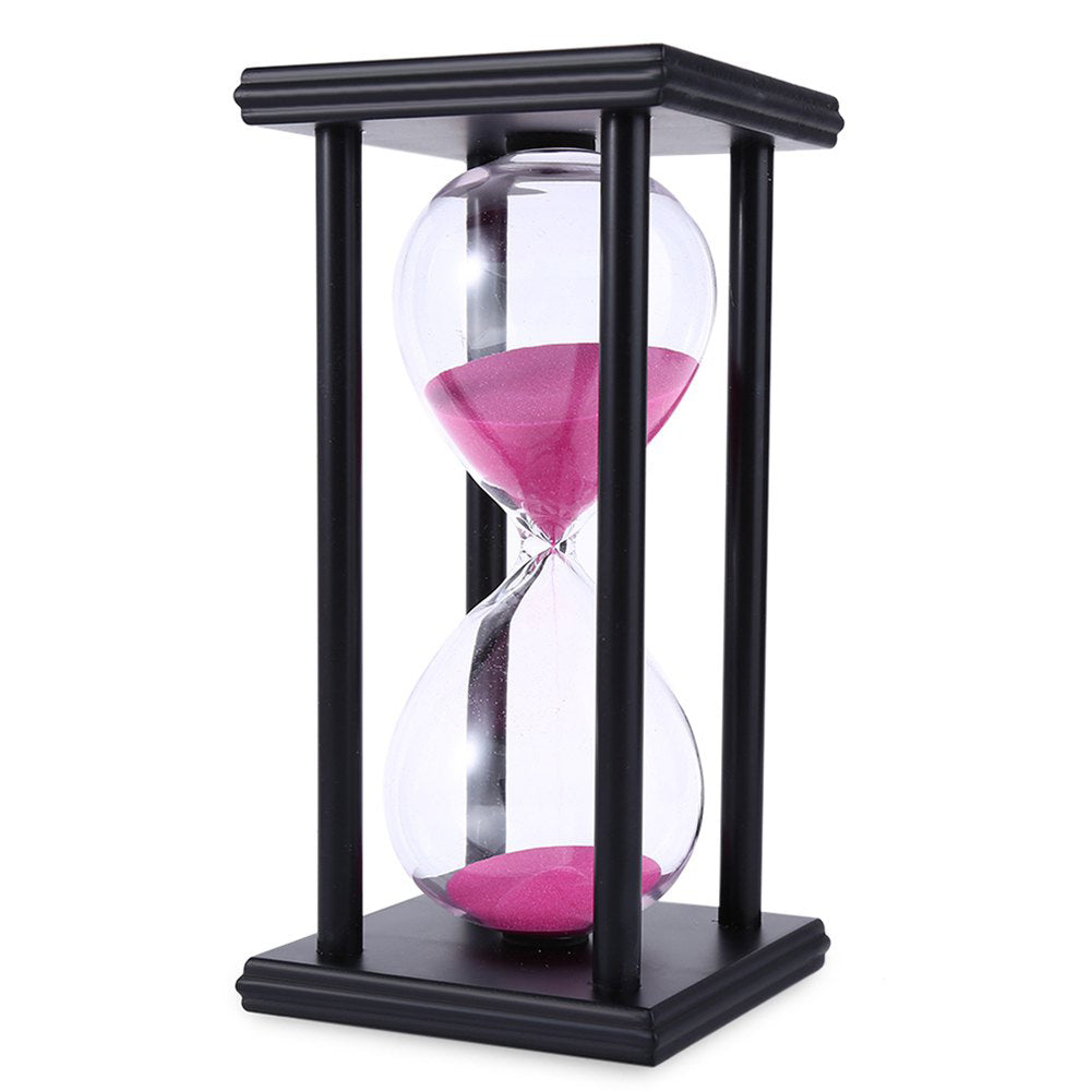 15 Minutes Sand Timer 4 Black Wooden Frames Sandglass