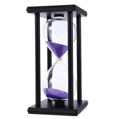 15 Minutes Sand Timer 4 Black Wooden Frames Sandglass