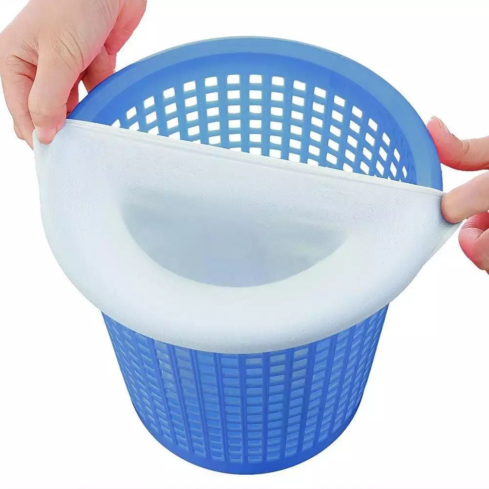 20Pcs Nylon Elastic Pool Basket Skimmer Mesh Pouch Swimming Pool Garbage Filter Socks