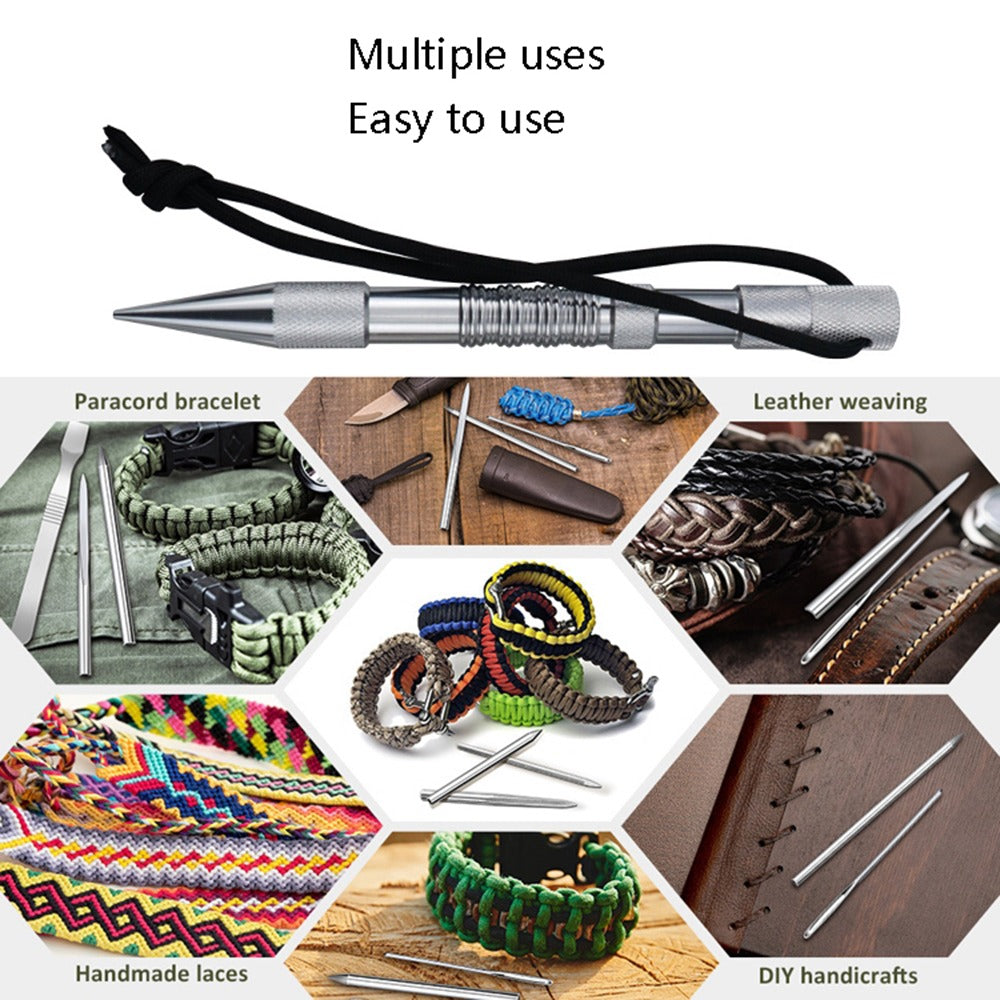 6-In-1 Marlin Spike Set Leathercraft Lacing Needles Stitching Needles Smoothing Tool Marlinspike Kit