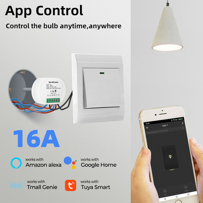 TMW402P 16A Tuya WiFi + 433MHz Smart Switch 16A 2-Way Control Wireless Switch Voice Control Modified Parts