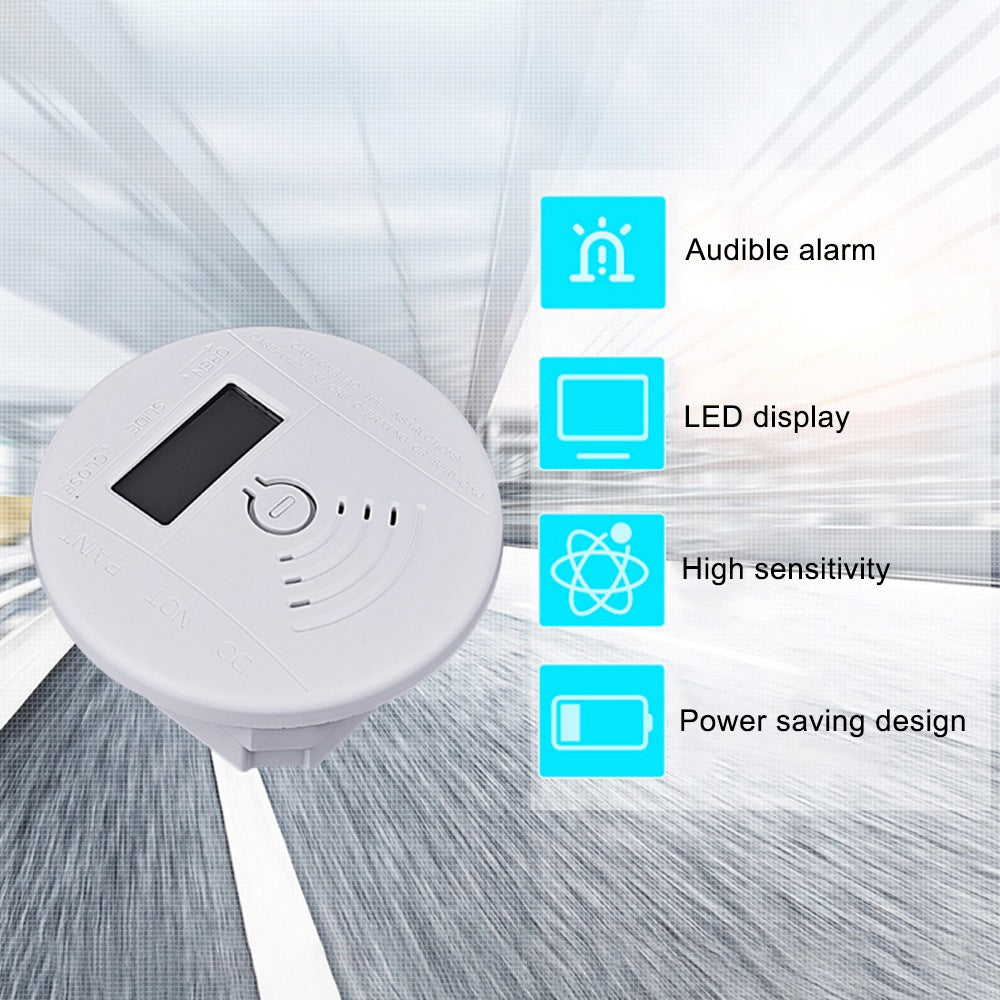 XY-AT-997C High Sensitivity Carbon Monoxide Detector Loud Alarm Home CO Gas HD Display Monitor