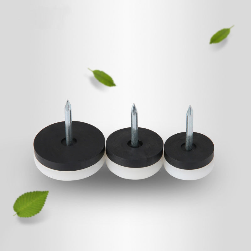 20Pcs / Set 28mm Diameter Thickened Furniture Nail-on Sliders Pads Floor Protector for Chair Table Sofa Feet Protecting Wooden Floor
