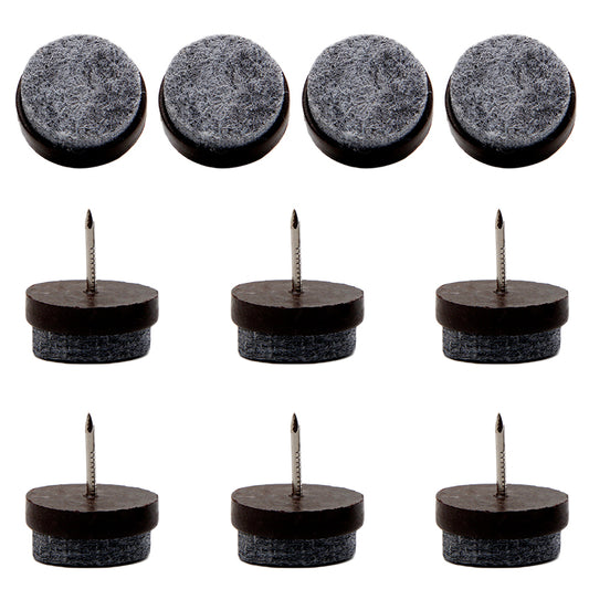 10Pcs / Set 20mm Round Anti-Slip Felt Nail Pad Slider Floor Protectors Furniture Felt Pads for Chairs Tables