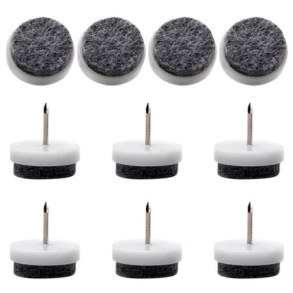 10Pcs / Set 20mm Round Anti-Slip Felt Nail Pad Slider Floor Protectors Furniture Felt Pads for Chairs Tables