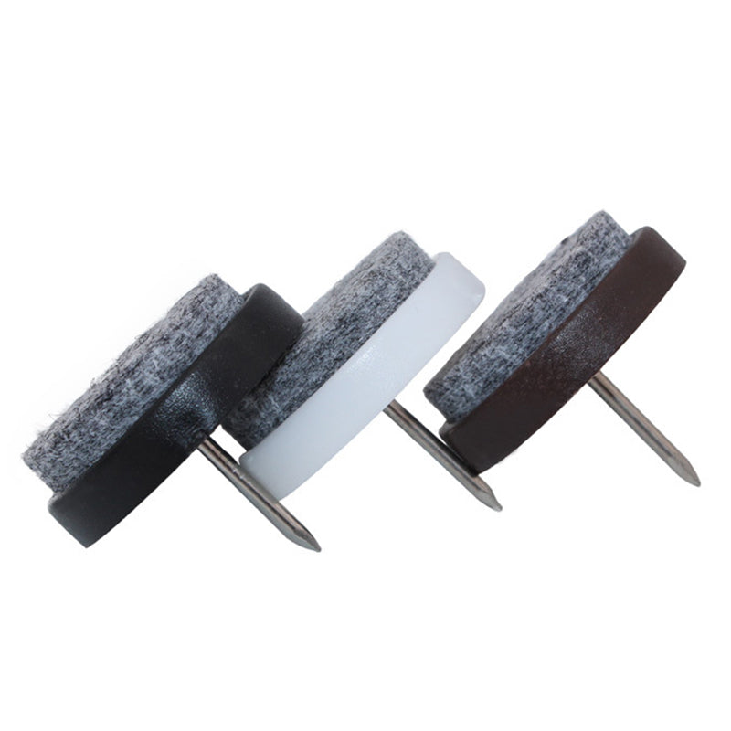10Pcs / Set 20mm Round Anti-Slip Felt Nail Pad Slider Floor Protectors Furniture Felt Pads for Chairs Tables